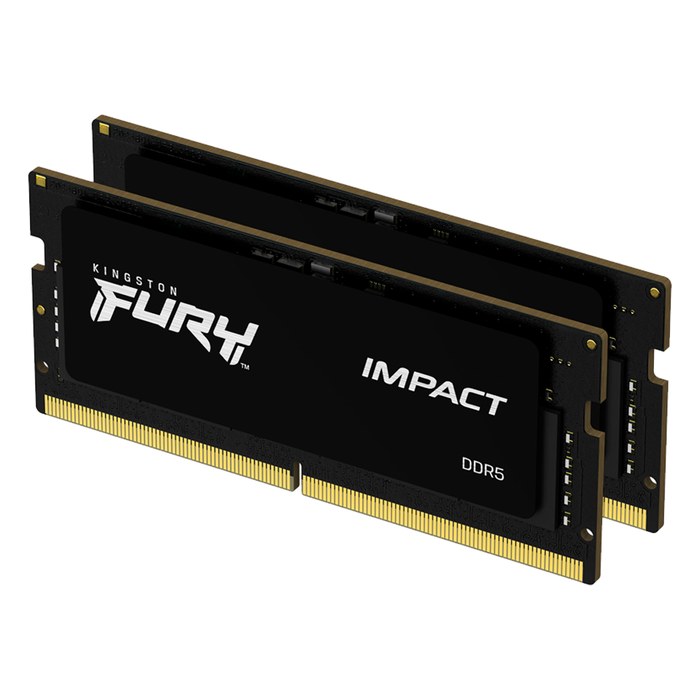 Комплект памяти 2x16GB 5600MHz DDR5 non-ECC SO-DIMM Unbuffered, Kingston FURY Impact Black PnP (KF556S40IBK2-32)