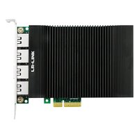 Сетевая карта LR-Link LRES2005PT, 4× RJ45 1 GbE, Intel I350, PCIe 2.1 x4 — фото 1
