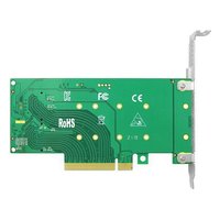 Плата расширения M.2 LR-Link LRNV95N8, 2 внутр. (2× M.2 M-key), 2× M.2 2242/2260/2280/22110 NVMe (M-key), NVMe, PCIe 4.0 x8, LP (FH-планка в комплекте) (LRNV95N8) — фото 3