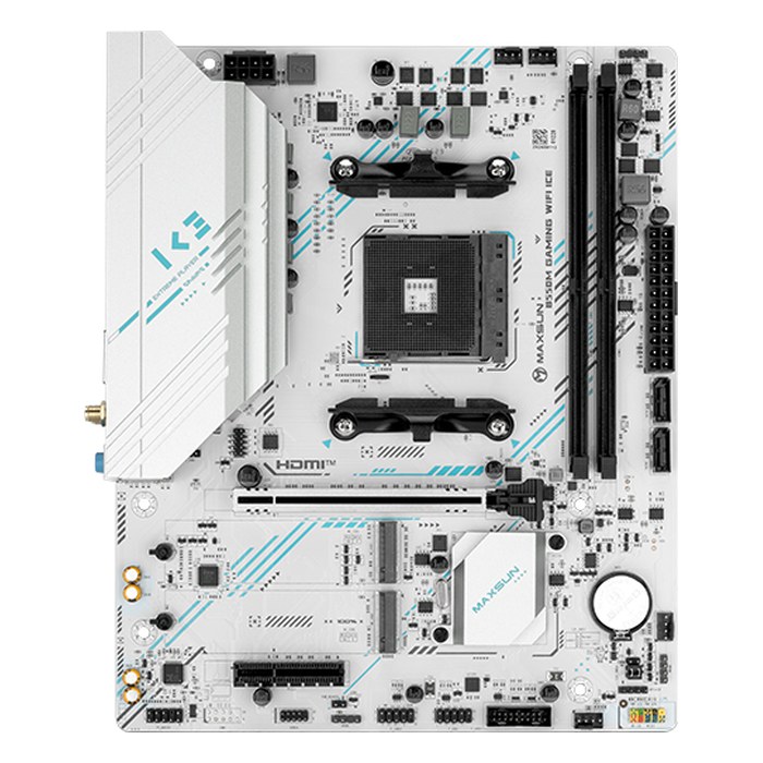 Maxsun 6940709661529 — Материнская плата MS-B550M GAMING WIFI ICE, mATX, 1xAM4, AMD B550, 2xDDR4, 2xM.2, 2xSATA3, 1xPCIe 4.0 x16, DP/HDMI, 1x1GbE, Wi-Fi 5