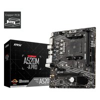 Материнская плата MSI A520M-A PRO, mATX, 1xAM4, AMD A520, 2xDDR4 (до 64GB), 1xM.2, 4xSATA3, 1xPCIe 3.0 x16, HDMI/DVI-D, 1x1GbE — фото 5