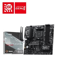 Материнская плата MSI B550M GAMING PLUS WIFI6E, mATX, 1xAM4, AMD B550, 4xDDR4 (до 128GB), 2xM.2, 4xSATA3, 1xPCIe 4.0 x16, HDMI/DP, 1x1GbE, Wi-Fi 6E — фото 4