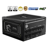 Блок питания MSI MAG A1000GL PCIE5 II 1000W, ATX 3.1, 80 PLUS Gold, модульный, 1x12V-2x6, 4xPCIe 6+2 — фото 1