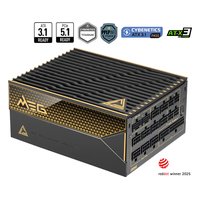 Блок питания MSI MEG Ai1600T PCIE5 1600W, ATX 3.1, 80 PLUS Titanium, модульный, 2x12V-2x6, 9xPCIe 6+2 (306-7ZPEX11-CE0) — фото 1