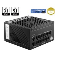 Блок питания MSI MPG A1000G PCIE5 1000W, ATX 3.1, 80 PLUS Gold, модульный, 1x12V-2x6, 6xPCIe 6+2 — фото 1