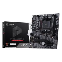 Материнская плата MSI PRO A520M-S, mATX, 1xAM4, AMD A520, 2xDDR4 (до 64GB), 1xM.2, 4xSATA3, 1xPCIe 3.0 x16, HDMI, 1x1GbE — фото 4