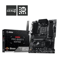 Материнская плата MSI PRO B550-S WIFI6E, ATX, 1xAM4, AMD B550, 4xDDR4 (до 128GB), 2xM.2, 4xSATA3, 1xPCIe 4.0 x16, HDMI, 1x1GbE, Wi-Fi 6E — фото 4