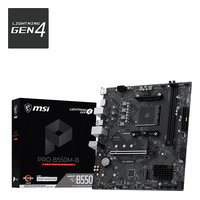 Материнская плата MSI PRO B550M-B, mATX, 1xAM4, AMD B550, 2xDDR4 (до 64GB), 2xM.2, 4xSATA3, 1xPCIe 4.0 x16, HDMI/DP, 1x1GbE — фото 4
