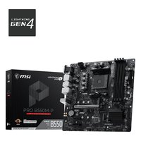 Материнская плата MSI PRO B550M-P, mATX, 1xAM4, AMD B550, 4xDDR4 (до 128GB), 2xM.2, 4xSATA3, 1xPCIe 4.0 x16, HDMI/DP/VGA, 1x1GbE — фото 4