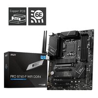Материнская плата MSI PRO B760-P WIFI DDR4, ATX, 1xLGA1700, Intel B760, 4xDDR4 (до 128GB), 2xM.2, 4xSATA3, 1xPCIe 4.0 x16, HDMI/DP, 1x2.5GbE, Wi-Fi 6E — фото 4