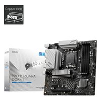 Материнская плата MSI PRO B760M-A DDR4 II, mATX, 1xLGA1700, Intel B760, 4xDDR4 (до 128GB), 2xM.2, 4xSATA3, 1xPCIe 4.0 x16, HDMI/DP, 1x2.5GbE — фото 4