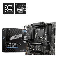 Материнская плата MSI PRO B760M-A WIFI DDR4, mATX, 1xLGA1700, Intel B760, 4xDDR4 (до 128GB), 2xM.2, 4xSATA3, 1xPCIe 4.0 x16, HDMI/DP, 1x2.5GbE, Wi-Fi 6E — фото 4