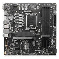 Материнская плата MSI PRO B760M-P, mATX, 1xLGA1700, Intel B760, 4xDDR5 (до 256GB), 2xM.2, 4xSATA3, 1xPCIe 4.0 x16, HDMI/DP/VGA, 1x1GbE — фото 1