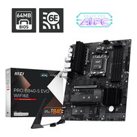 Материнская плата MSI PRO B840-S EVO WIFI6E, ATX, 1xAM5, AMD B840, 4xDDR5 (до 256GB), 3xM.2, 4xSATA3, 1xPCIe 4.0 x16, HDMI, 1x2.5GbE, Wi-Fi 6E — фото 4