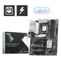Материнская плата MSI PRO B860-P, ATX, 1xLGA1851, Intel B860, 4xDDR5 (до 256GB), 3xM.2, 4xSATA3, 1xPCIe 5.0 x16, HDMI/DP/Thunderbolt 4 Type-C, 1x5GbE — фото 4