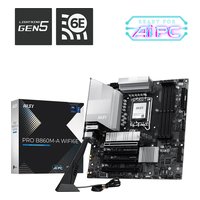 Материнская плата MSI PRO B860M-A WIFI6E, mATX, 1xLGA1851, Intel B860, 4xDDR5 (до 256GB), 3xM.2, 4xSATA3, 1xPCIe 5.0 x16, HDMI/DP, 1x5GbE, Wi-Fi 6E — фото 4