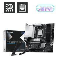 Материнская плата MSI PRO B860M-P WIFI6E, mATX, 1xLGA1851, Intel B860, 4xDDR5 (до 256GB), 2xM.2, 4xSATA3, 1xPCIe 5.0 x16, HDMI/DP/VGA, 1x2.5GbE, Wi-Fi 6E — фото 4