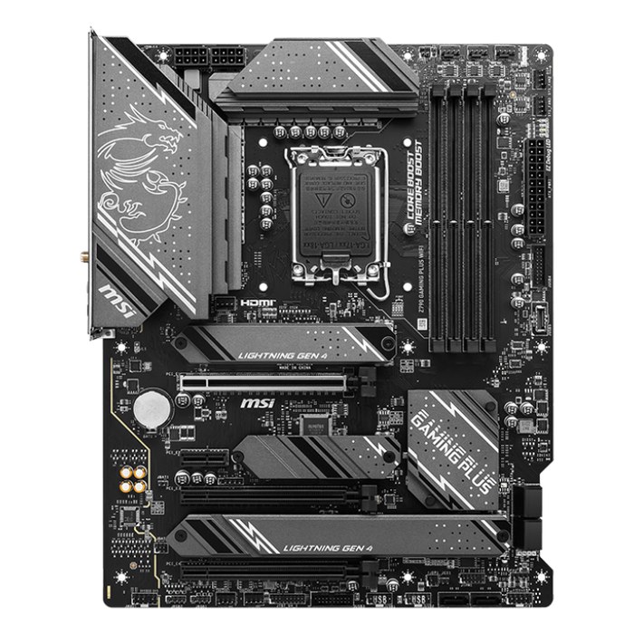 Материнская плата MSI Z790 GAMING PLUS WIFI, ATX, 1xLGA1700, Intel Z790, 4xDDR5 (до 256GB), 4xM.2, 6xSATA3, 1xPCIe 5.0 x16, HDMI/DP, 1x2.5GbE, Wi-Fi 6E