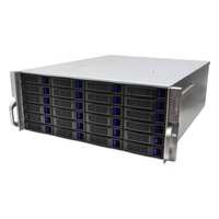 Корпус Negorack NR-R4024, Rack 4U, ATX/mATX/Mini-ITX, 24× hot-swap 3,5", бэкплейн 6× SFF-8643 или 6× SFF-8087, 7 слотов FH, глубина 550 мм, без БП — фото 1