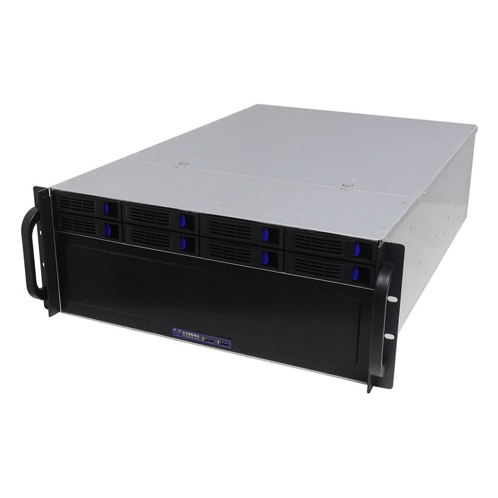 Корпус Negorack NR-R4109, Rack 4U, E-ATX/SSI-CEB/ATX/mATX, 8× hot-swap 3,5", 1× hot-swap 2,5", бэкплейн SATA: 8× SATA 7-pin; SAS: 2× SFF-8087 или 2× SFF-8643, 11 слотов FH, глубина 688 мм, без БП