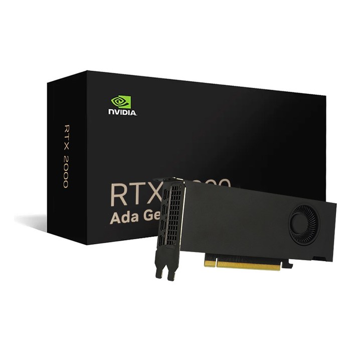 Видеокарта NVIDIA RTX 2000 Ada Generation 16GB GDDR6/128-bit, PCIe 4.0 x8, 4xmini-DP, 2 слота, низкопрофильная, без доп. питания (900-5G192-2240-000)