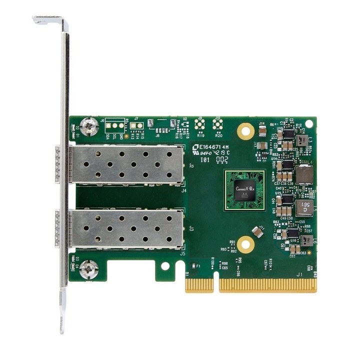 Сетевая карта NVIDIA MCX631102AN-ADAT, 2× SFP28 25 GbE, NVIDIA ConnectX-6 Lx, PCIe 4.0 x8, LP (FH-планка в комплекте) (MCX631102AN-ADAT)