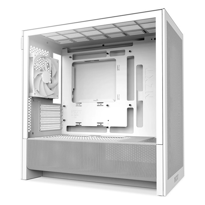 Корпус NZXT H3 Flow, Midi Tower, mATX/Mini-ITX, без БП, стекло, белый (CC-H31FW-01)