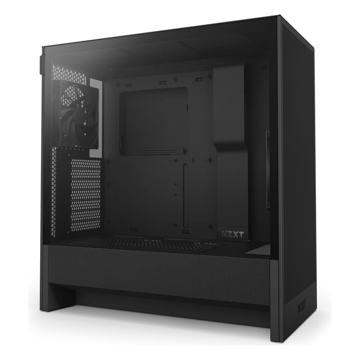 Корпус NZXT H5 Flow, Midi Tower, E-ATX/ATX/mATX/Mini-ITX, без БП, стекло, чёрный (CC-H52FB-01)