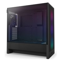 Корпус NZXT H5 Flow RGB, Midi Tower, E-ATX/ATX/mATX/Mini-ITX, без БП, стекло, чёрный (CC-H52FB-R1) — фото 1