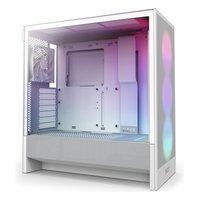 Корпус NZXT H5 Flow RGB, Midi Tower, E-ATX/ATX/mATX/Mini-ITX, без БП, стекло, белый (CC-H52FW-R1) — фото 1