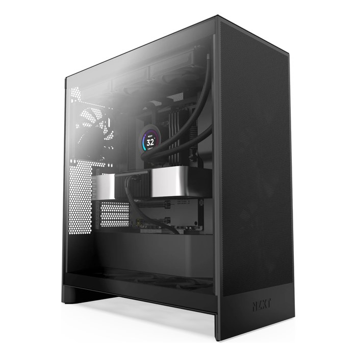 Корпус NZXT H7 Flow, Midi Tower, E-ATX/ATX/mATX/Mini-ITX, без БП, стекло, чёрный (CM-H72FB-01)