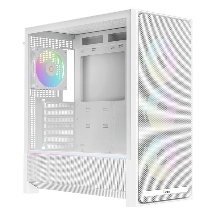 Корпус Ocypus Delta C70 WH ARGB, Midi Tower, E-ATX/ATX/mATX/Mini-ITX, без БП, стекло, белый (Delta-C70-WHG400XX-GL)