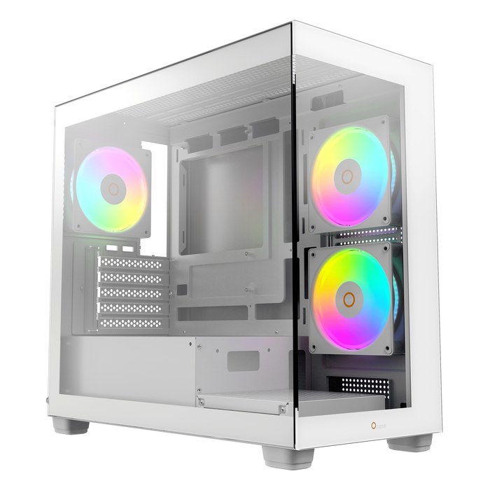 Корпус Ocypus Gamma C52 WH ARGB, Mini Tower, mATX/Mini-ITX, без БП, стекло, белый (Gamma-C52-WHD300XX-GL)