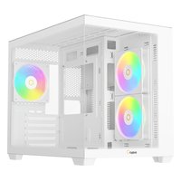 Корпус Ocypus Gamma C54 WH ARGB, Mini Tower, mATX/Mini-ITX, без БП, стекло, белый (Gamma-C54-WHD300XX-GL) — фото 1