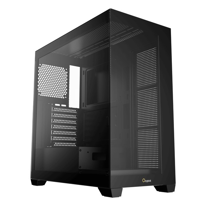 Корпус Ocypus Gamma C72 BK, Midi Tower, ATX/mATX/Mini-ITX, без БП, стекло, чёрный (Gamma-C72-BKD000XX-GL)