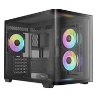 Корпус Ocypus Iota C50 Curve BK ARGB, Midi Tower, mATX/Mini-ITX, без БП, стекло, чёрный (Iota-C50-BKD300CD-GL) — фото 1