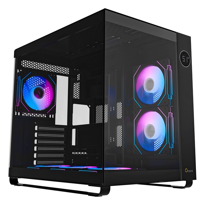Корпус Ocypus Iota C70 BK ARGB, Midi Tower, ATX/mATX/Mini-ITX, без БП, стекло, чёрный (Iota-C70-BKD600XX-GL)