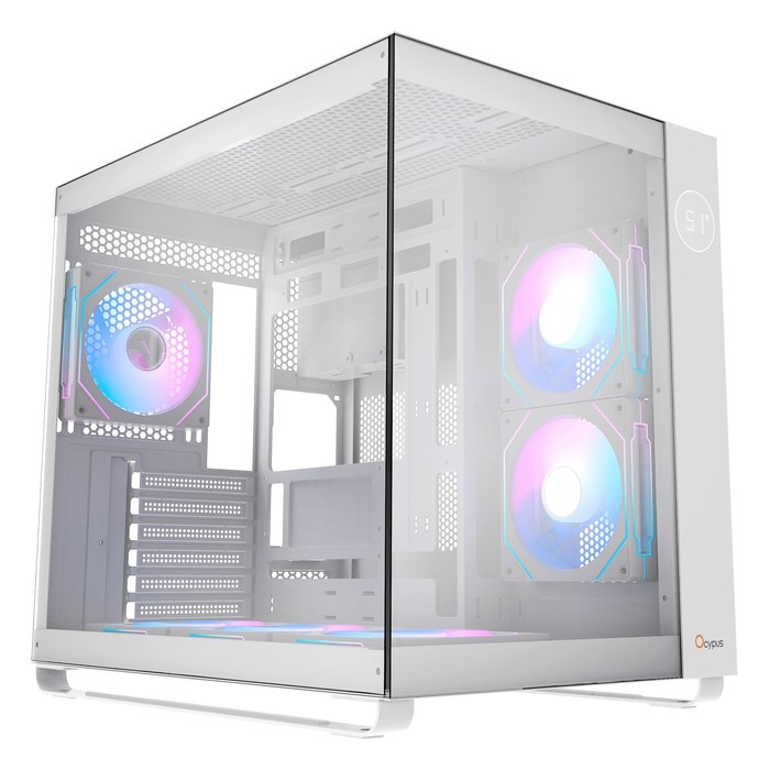 Корпус Ocypus Iota C70 WH ARGB, Midi Tower, ATX/mATX/Mini-ITX, без БП, стекло, белый (Iota-C70-WHD600XX-GL)