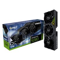 Видеокарта Palit GeForce RTX 5080 GamingPro OC V1 16GB GDDR7/256-bit, PCIe 5.0, 1xHDMI+3xDP, 3 слота, 1x16-pin (NE75080S19T2-GB2031Y) — фото 1