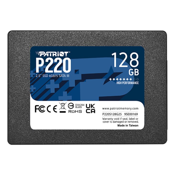 Patriot P220S128G25 — SSD 128GB P220, SATA 2.5" (R550/W480MB/s) (60 TBW)