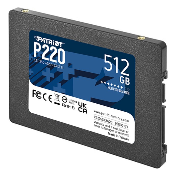 SSD 512GB Patriot P220, SATA 2.5" (R550/W500MB/s) (240 TBW) (P220S512G25)