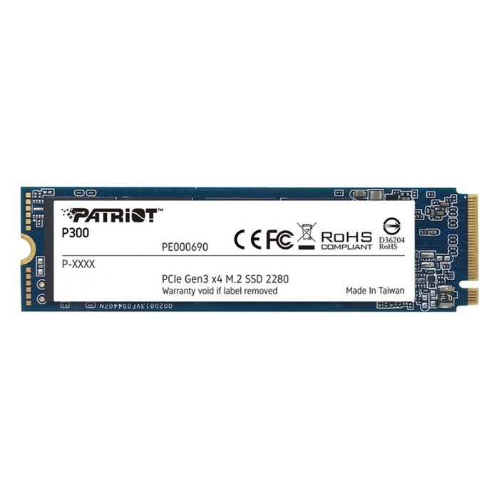 SSD 512GB Patriot P300, NVMe M.2 2280 PCIe 3.0 x4 (R1700/W1100MB/s) (240 TBW) (P300P512GM28)