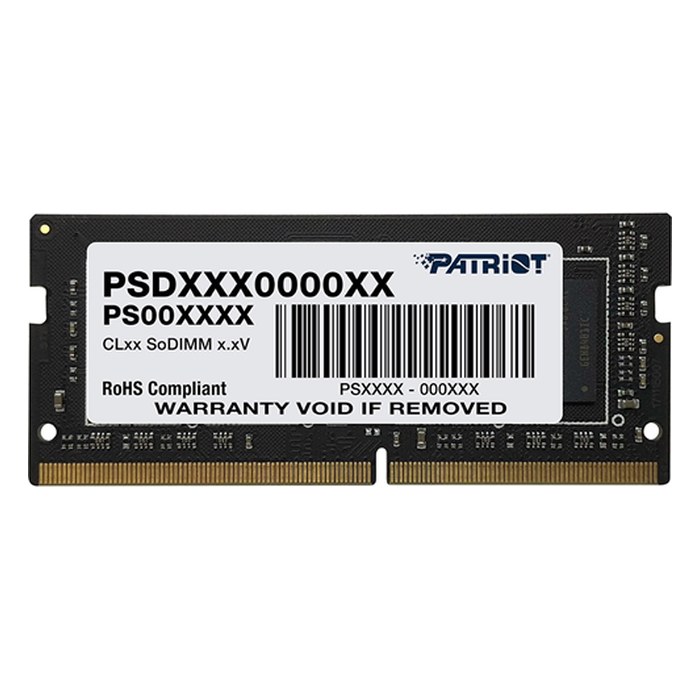 Модуль памяти 32GB 3200MHz DDR4 non-ECC SO-DIMM Unbuffered, Patriot Signature Line (PSD432G32002S)