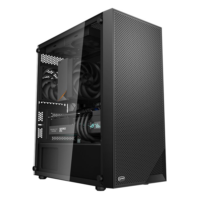 Корпус PCCooler C3B310, Mini Tower, mATX/Mini-ITX, без БП, стекло, чёрный