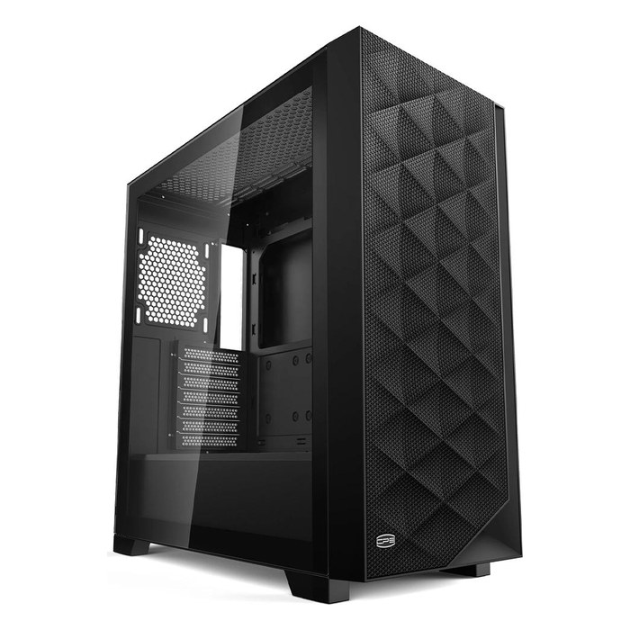 Корпус PCCooler C3D510, без вентиляторов, Midi Tower, ATX/mATX/Mini-ITX, без БП, стекло, чёрный (C3D510-BKP0-GL)