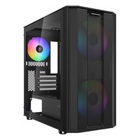 Корпус SAMA S30, Mini Tower, mATX/Mini-ITX, без БП, стекло, чёрный (S30-BKMPA3X1-GL) — фото 1