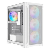 Корпус SAMA S31, Mini Tower, mATX/Mini-ITX, без БП, стекло, белый (S31-WHMMA4X1-GL) — фото 1