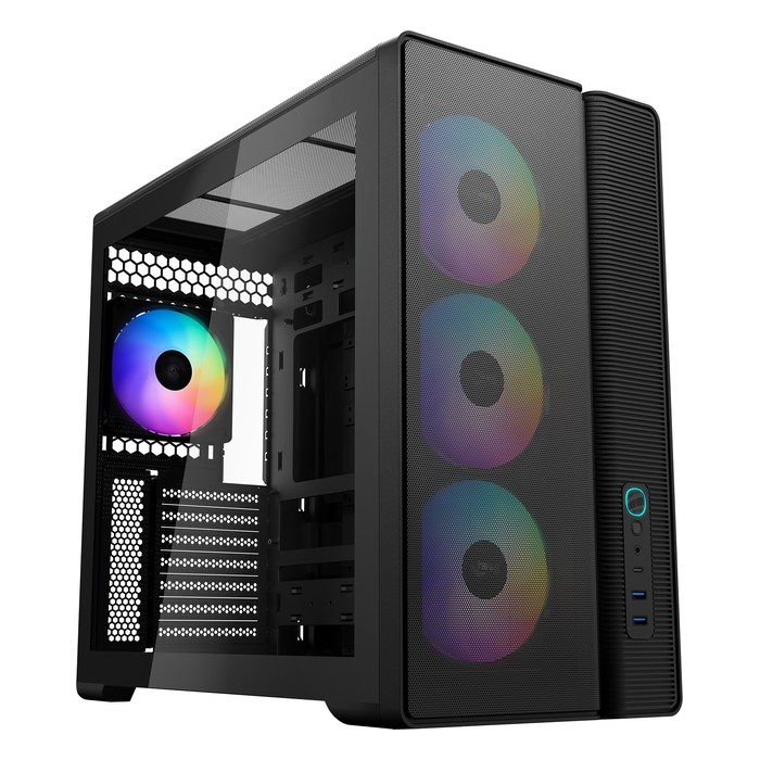Корпус SAMA S50, Midi Tower, ATX/mATX/Mini-ITX, без БП, стекло, чёрный (S50-BKAGA4X1-GL)