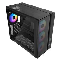 Корпус SAMA S50, Midi Tower, ATX/mATX/Mini-ITX, без БП, стекло, чёрный (S50-BKAGA4X1-GL) — фото 4