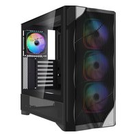 Корпус SAMA V42, Midi Tower, ATX/mATX/Mini-ITX, без БП, стекло, чёрный (V42-BKAMA4X1-GL) — фото 1
